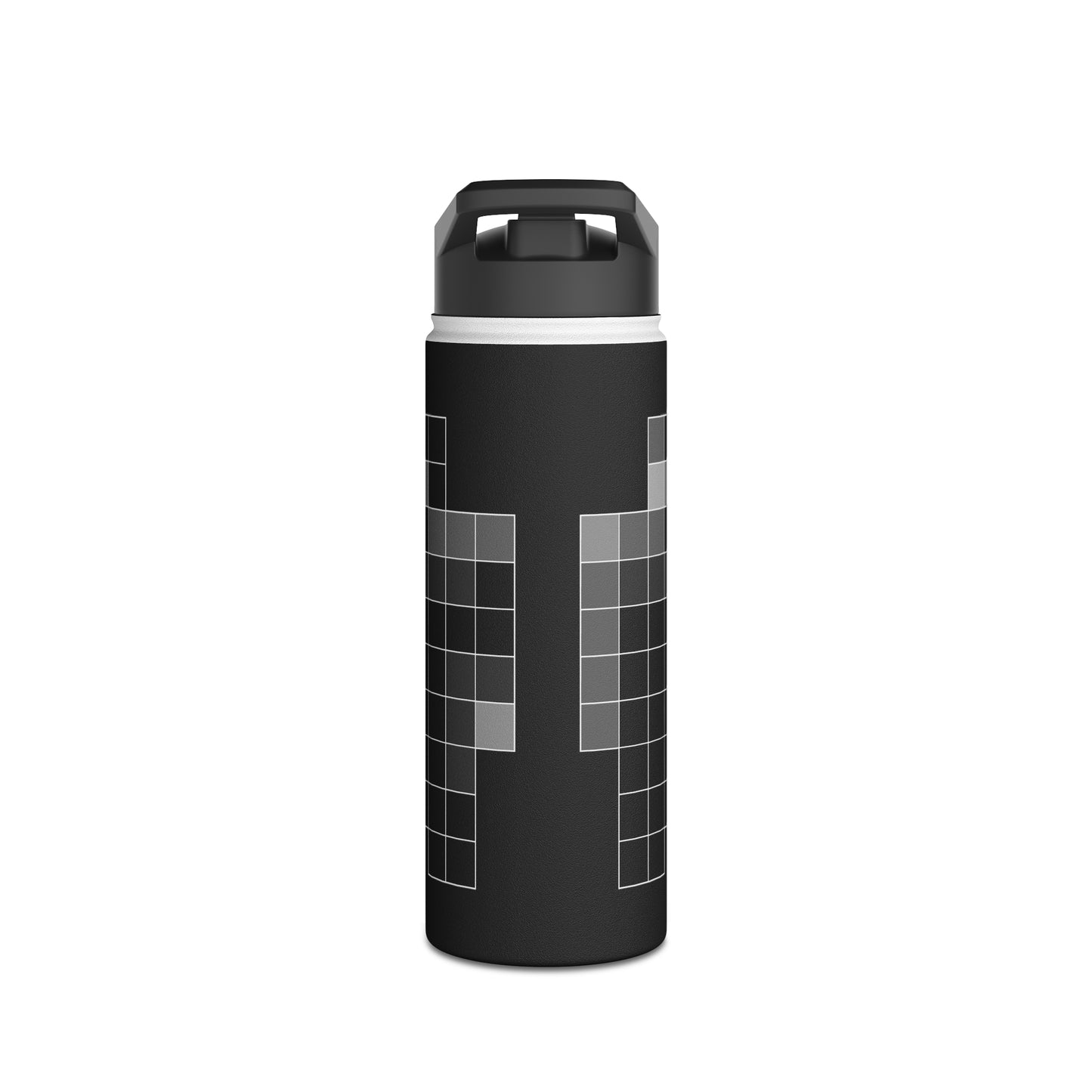 Water Bottle - Neo Grey Pixel - Stainless Steel - Standard Lid