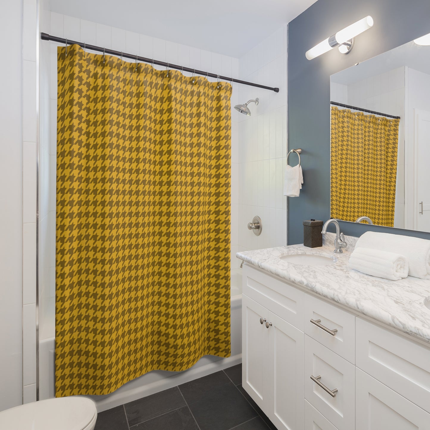 Shower Curtain - Freedom Pattern - Yellow