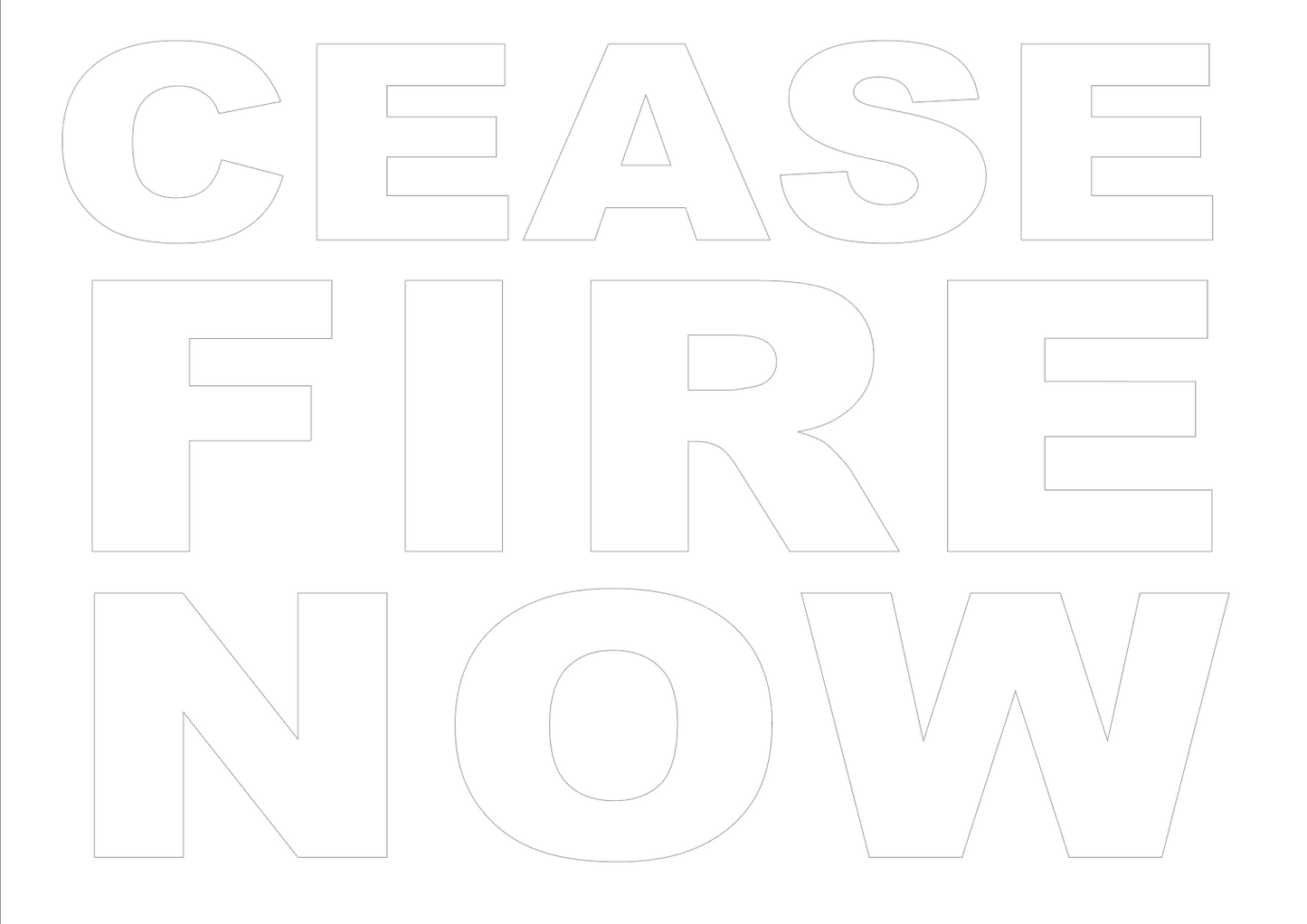 Digital Sign - Cease Fire Now